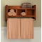 Alaterre Furniture 25" Bath Storage Shelf with Two Towel Rods, Chestnut ABSS0070 - alternate 2